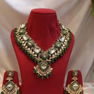EAGLE JEWELLERS - SLEEK SHRINGAR KUNDAN NECKLACE SET NK-027
