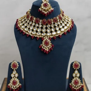 EAGLE JEWELLERS - SLEEK SHRINGAR KUNDAN NECKLACE SET NK-029
