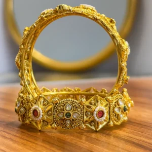 EAGLE JEWELLERS - BUY ANTIQUE GOLD BANGLES DESIGNS ONLINE BNG-AG-007