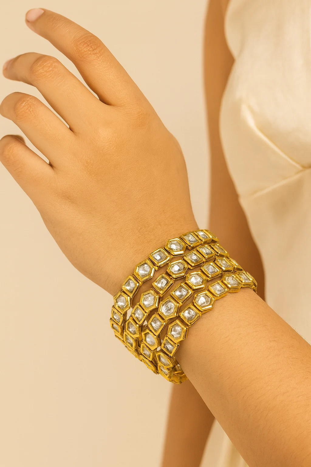 EAGLE JEWELLERS - DISCOVER KUNDAN BANGLES DESIGNS BNG-K-001