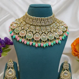 EAGLE JEWELLERS - PREMIUM KUNDAN BRIDAL JEWELLERY SETS ONLINE BRI-SK-010