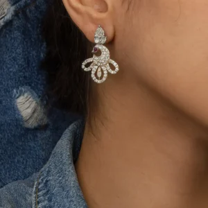 EAGLE JEWELLERS - JUST LIKE A DIAMOND AMERICAN DIAMOND EARRINGS ONLINE ER-AD-015