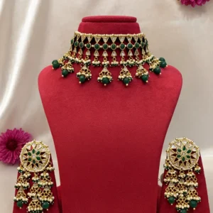 EAGLE JEWELLERS - SLEEK SHRINGAR KUNDAN NECKLACE SET NK-056