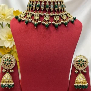 EAGLE JEWELLERS - SLEEK SHRINGAR KUNDAN NECKLACE SET NK-057
