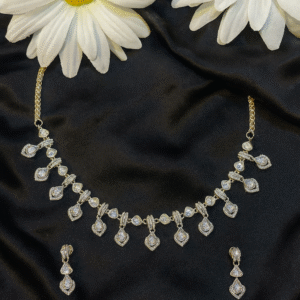 EAGLE JEWELLERS - VAJRA GLOW MOSSAINITE NECKLACE SET NMOS-045