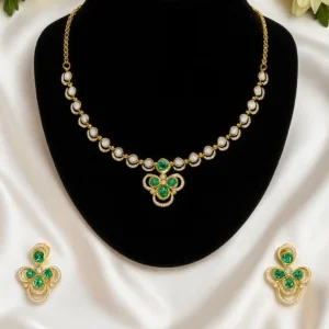 EAGLE JEWELLERS - VAJRA GLOW MOSSAINITE NECKLACE SET NMOS-038