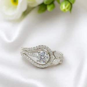 EAGLE JEWELLERS - PREMIUM AMERICAN DIAMOND FOR FEMALES RINGS RI-AD-029