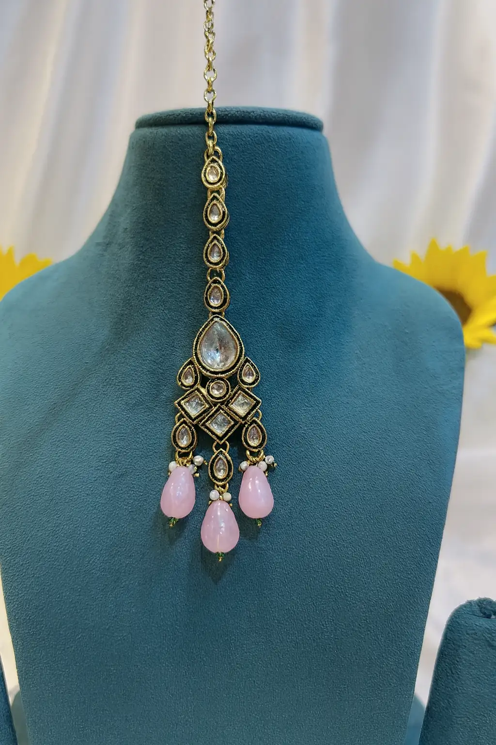 EAGLE JEWELLERS - SLEEK SHRINGAR KUNDAN NECKLACE SET NK-046 - Image 4