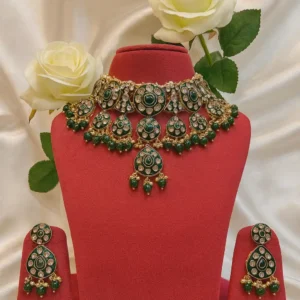 EAGLE JEWELLERS - SLEEK SHRINGAR KUNDAN NECKLACE SET NK-052