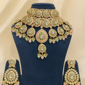 EAGLE JEWELLERS - PREMIUM KUNDAN BRIDAL JEWELLERY SETS ONLINE BRI-SK-022