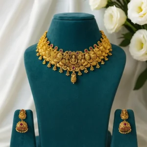EAGLE JEWELLERS - GOLD PLATED GODDESS LAKSHMI TEMPLE COLLECTION NTP-019