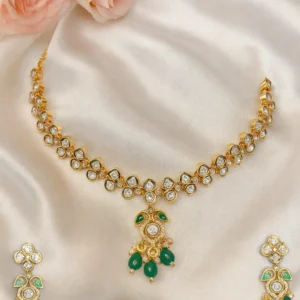 EAGLE JEWELLERS - VAJRA GLOW MOSSAINITE NECKLACE SET NMOS-040