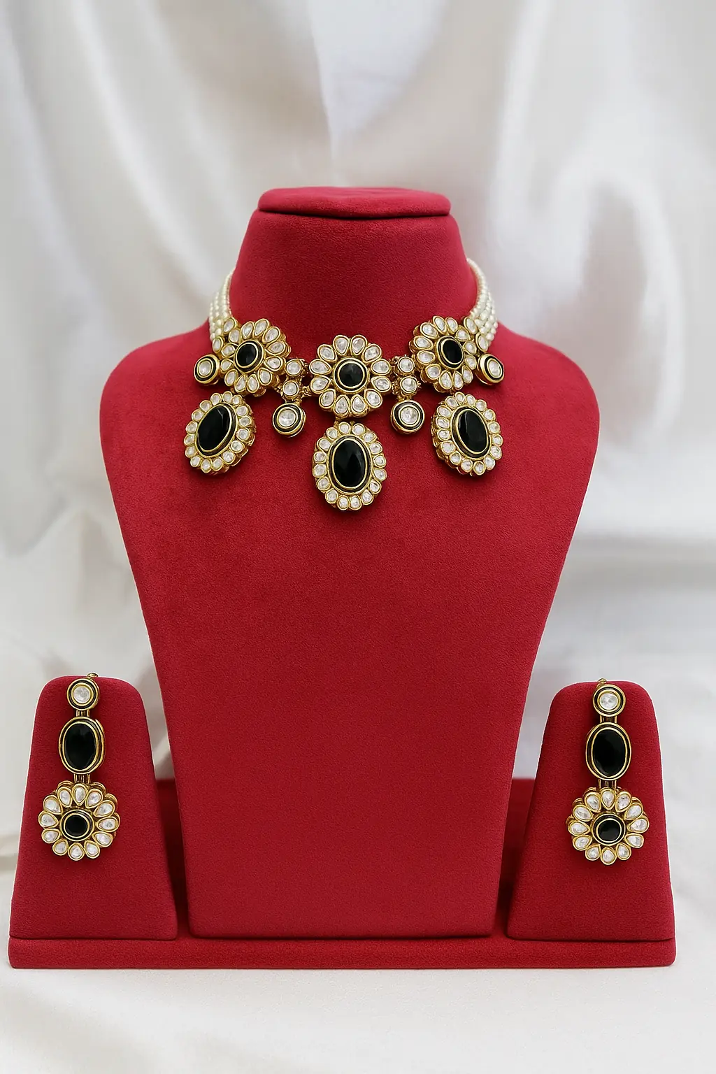 EAGLE JEWELLERS - VAJRA GLOW MOSSAINITE NECKLACE SET NMOS-101