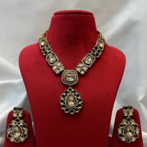 EAGLE JEWELLERS - VAJRA GLOW MOSSAINITE NECKLACE SET (PREMIUM) NMOS-065