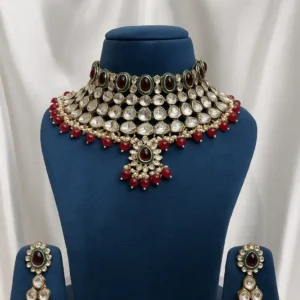EAGLE JEWELLERS - SLEEK SHRINGAR KUNDAN NECKLACE SET NK-100