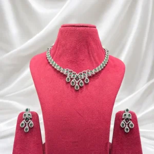 EAGLE JEWELLERS - EVERGREEN EDGE AMERICAN DIAMOND SET NAD-044