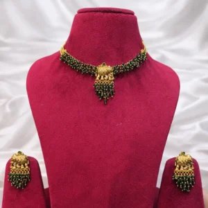 EAGLE JEWELLERS - ANTIQUE GOLD PLATED DHAROHAR COLLECTION NTP-028